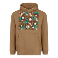 Toasted Coconut baseball turquoise gemstones western patterns Heavyweight Hoodie - BarkalooDesign