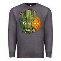 Charcoal Heather cactus go sit on a cactus Premium Sweatshirt - Jasminsmagicworld