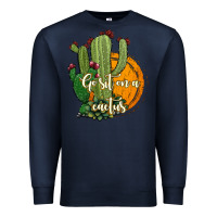 Navy cactus go sit on a cactus Premium Sweatshirt - Jasminsmagicworld