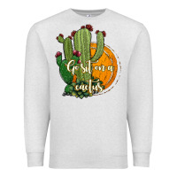 Oatmeal Heather cactus go sit on a cactus Premium Sweatshirt - Jasminsmagicworld
