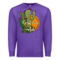 Purple cactus go sit on a cactus Premium Sweatshirt - Jasminsmagicworld
