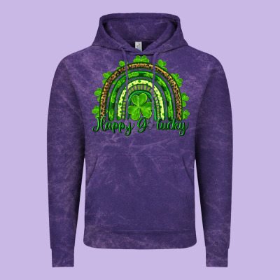 St. Patricks Day Happy Go Lucky Vintage Hoodie Designed By Ranaportraitstore
