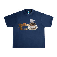 Navy coffee time Urban Heavy Tee - BarkalooDesign