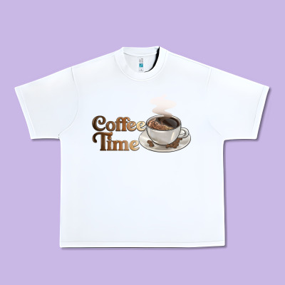 Coffee Time Urban Heavy Tee Designed By Barkaloodesign