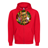 Red christmas happy new year Zipper Hoodie - Artiststas