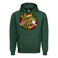 Sports Green christmas happy new year Zipper Hoodie - Artiststas