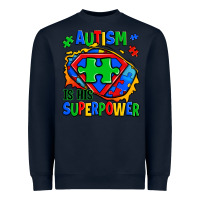 Navy autism is his superpower ripped Heavyweight Sweatshirt - Zillion Design Studio