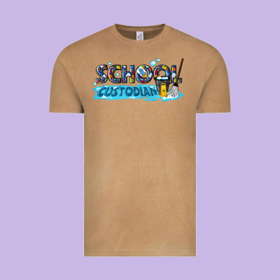 School Custodian Vintage Tee Designed By Texasbilliewilder