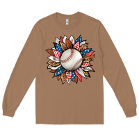 Toasted Coconut baseball sunflower Long Sleeve Tee - HRA Design Shop