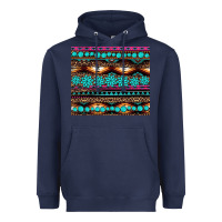 Navy leopard aztec turquoise jewelry Heavyweight Hoodie - BarkalooDesign
