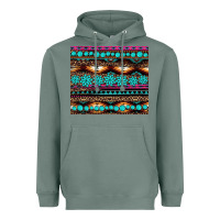 Sage leopard aztec turquoise jewelry Heavyweight Hoodie - BarkalooDesign
