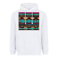 White leopard aztec turquoise jewelry Heavyweight Hoodie - BarkalooDesign
