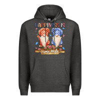 Charcoal Heather happiness is homemade Premium Hoodie - MaliasSmallBusiness