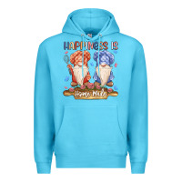 Ocean Blue happiness is homemade Premium Hoodie - MaliasSmallBusiness
