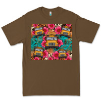 Cacao school bus leopard cowhide Premium Tee - Artiststas