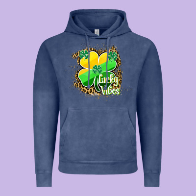 Lucky Vibes Vintage Hoodie Designed By Ranaportraitstore