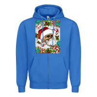 True Royal Christmas hippie skeleton santa Zipper Hoodie - Artiststas