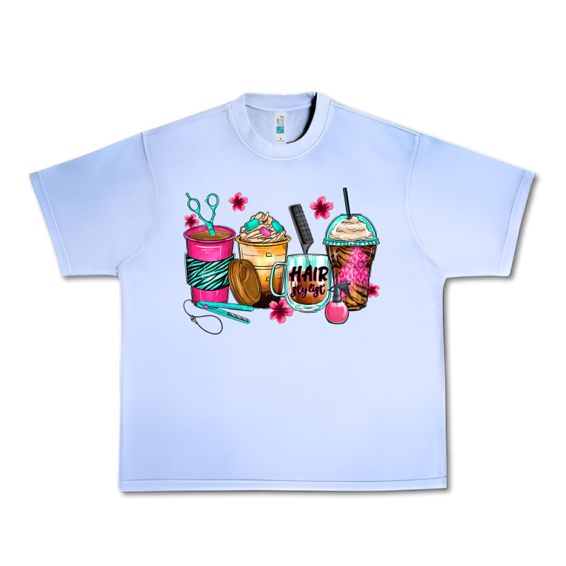 Hairstylist Coffee Cups Urban Heavy Tee by Zillion Design Studio | Teevron