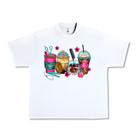 White hairstylist coffee cups Urban Heavy Tee - Zillion Design Studio