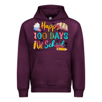 Mauve Wine happy 100 days of school Urban Hoodie - Artiststas