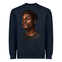 Navy afro man Heavyweight Sweatshirt - texasbilliewilder