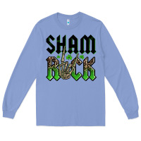 Colony Blue St. Patrick's shamrock Long Sleeve Tee - OliviaCreatesArt
