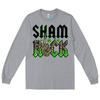 Heather Grey St. Patrick's shamrock Long Sleeve Tee - OliviaCreatesArt