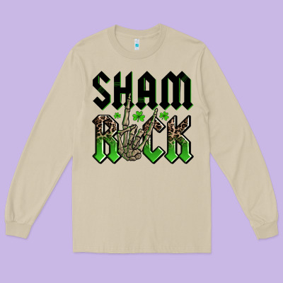 St. Patrick's Shamrock Long Sleeve Tee Designed By Oliviacreatesart