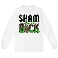White St. Patrick's shamrock Long Sleeve Tee - OliviaCreatesArt