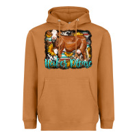 Meerkat Western Heifer Please Simmental Cow Heavyweight Hoodie - LillyAllenDesigns