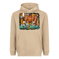 Mushroom Western Heifer Please Simmental Cow Heavyweight Hoodie - LillyAllenDesigns