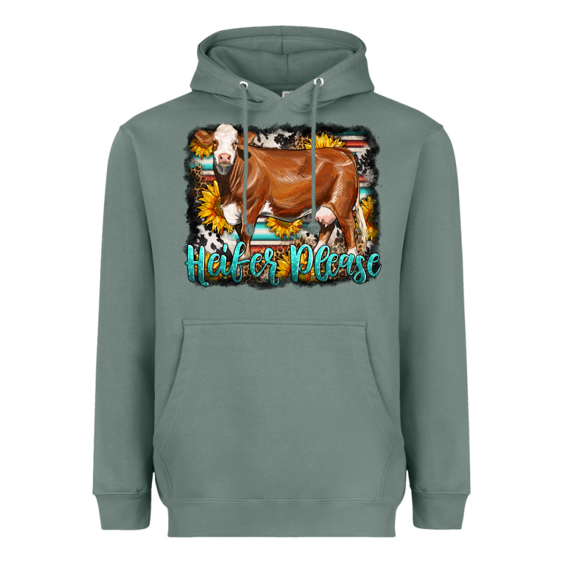 Western Heifer Please Simmental Cow Heavyweight Hoodie by LillyAllenDesigns | Teevron