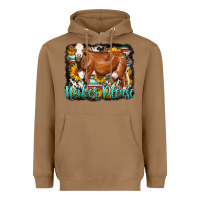 Toasted Coconut Western Heifer Please Simmental Cow Heavyweight Hoodie - LillyAllenDesigns
