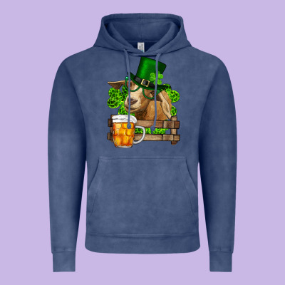 St. Patricks Day Goat And Beer Vintage Hoodie Designed By Ranaportraitstore
