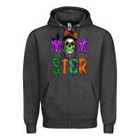 Charcoal Heather momster Zipper Hoodie - BundleAndBundleShop