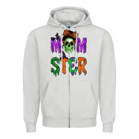 Dove Grey momster Zipper Hoodie - BundleAndBundleShop