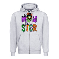 Heather Grey momster Zipper Hoodie - BundleAndBundleShop
