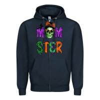 Navy momster Zipper Hoodie - BundleAndBundleShop