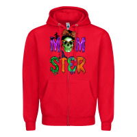 Red momster Zipper Hoodie - BundleAndBundleShop