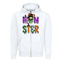 White momster Zipper Hoodie - BundleAndBundleShop