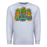 Heather Grey hello summer pineapple Premium Sweatshirt - Jasminsmagicworld
