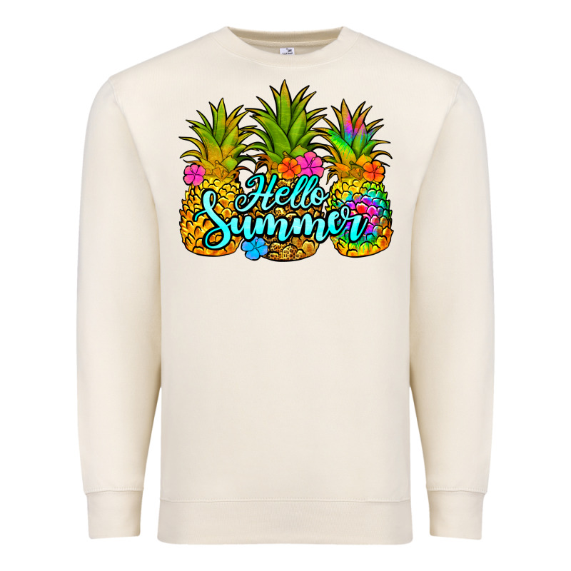 Hello Summer Pineapple Premium Sweatshirt by Jasminsmagicworld | Teevron