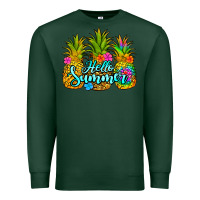 Sports Green hello summer pineapple Premium Sweatshirt - Jasminsmagicworld