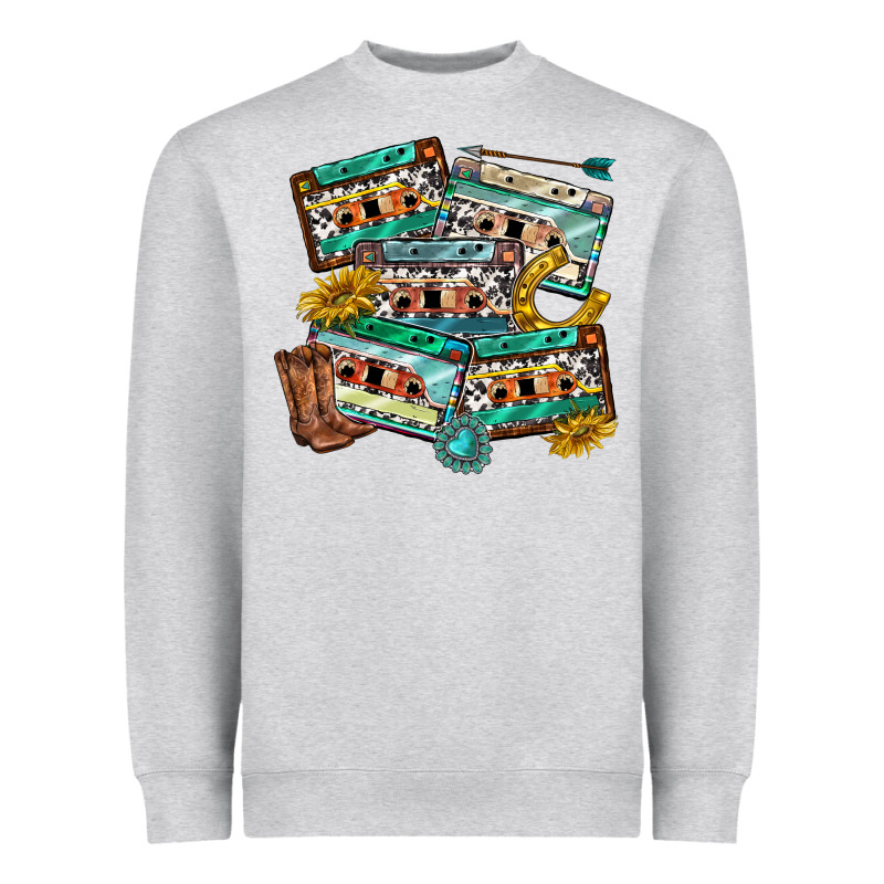 90s Country Casette Tapes Heavyweight Sweatshirt by texasbilliewilder | Teevron