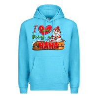 Ocean Blue i love being a nana Premium Hoodie - MaliasSmallBusiness