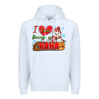 White i love being a nana Premium Hoodie - MaliasSmallBusiness