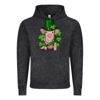 Vintage Black st. patricks day lucky baby pig Vintage Hoodie - RanaPortraitStore