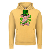 Vintage Mustard st. patricks day lucky baby pig Vintage Hoodie - RanaPortraitStore