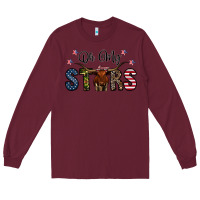 Burgundy oh my stars Long Sleeve Tee - CowhideDigitalArt