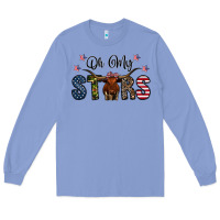 Colony Blue oh my stars Long Sleeve Tee - CowhideDigitalArt